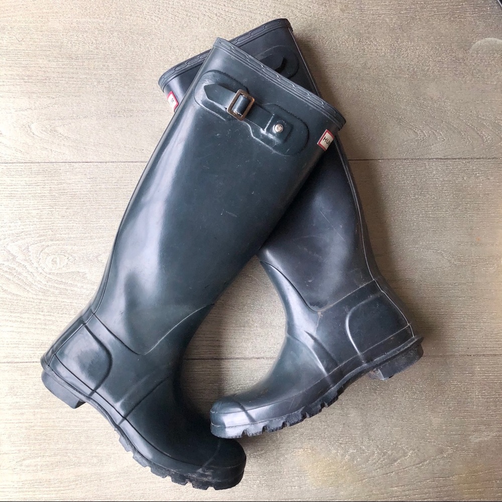 Blue Hunter Boots